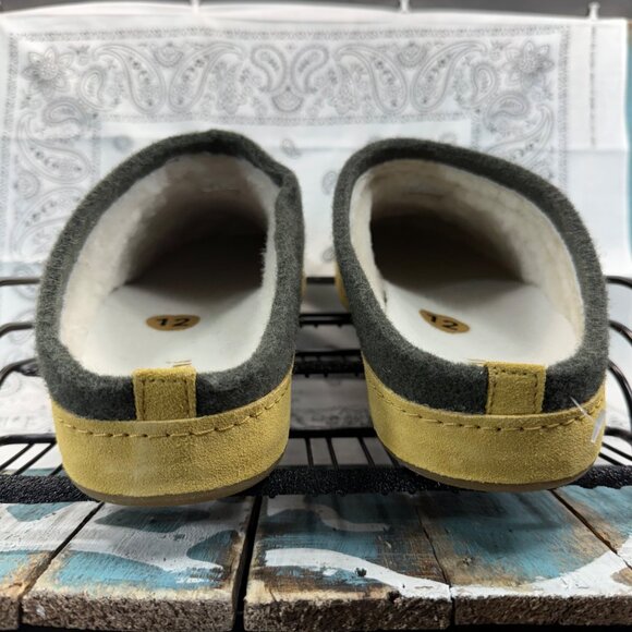 NEW Olukai Hamani Hulu Australia Wool Slippers Olive Slip On Mule Men’s Size 12 - Picture 8 of 9